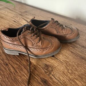 Classic Brown Brogue Dress Toddler Shoes